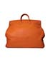 HAC 50 Veau Taurillon Clemence Leather IN Orange, back view